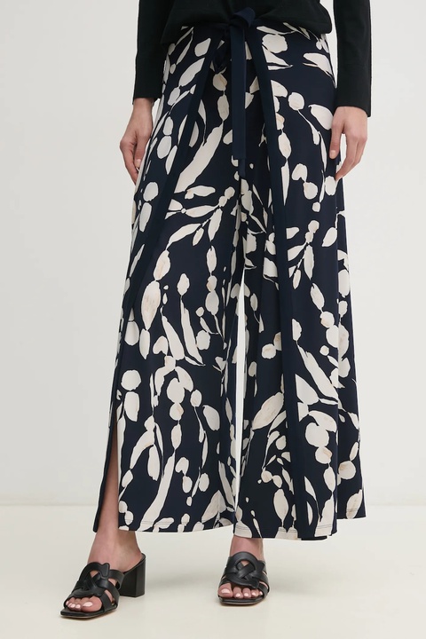 Joseph Ribkoff spodnie damskie kolor granatowy dzwony high waist 251252 - zdjęcie produktu nr 1