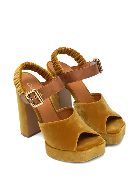 Chloé 95mm Aria sandals - Yellow - zdjęcie produktu nr 1