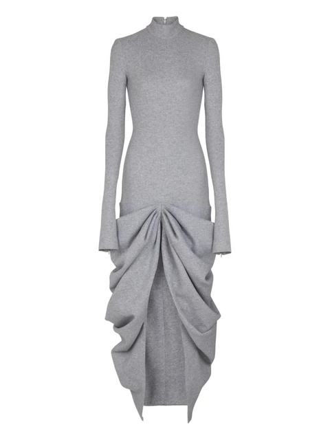 Balmain high-neck draped dress - Grey - zdjęcie produktu nr 1