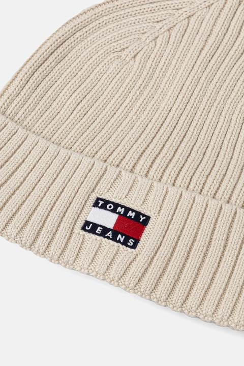 Tommy Jeans czapka bawełniana kolor beżowy AW0AW17899 - zdjęcie produktu nr 2
