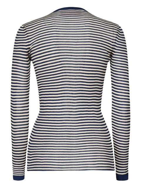 Valentino Garavani striped long-sleeved T-shirt - Blue - zdjęcie produktu nr 2