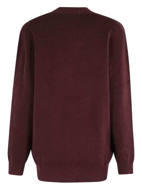 MARANT ÉTOILE logo V-neck cardigan - Red - zdjęcie produktu nr 1