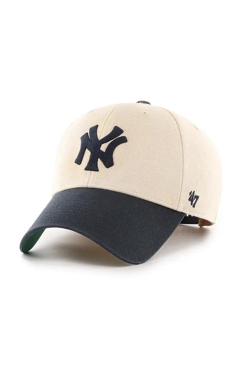 47 brand czapka z daszkiem bawełniana MLB New York Yankees kolor biały z aplikacją B-FIRFD17HTP-SS - zdjęcie produktu nr 1