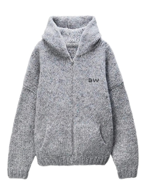 Alexander Wang zip-up knitted hoodie - Grey - zdjęcie produktu nr 1