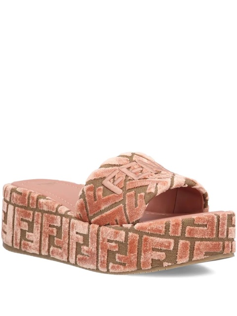 FENDI 60mm Sunshine FF-jacquard platform sandals - Pink - zdjęcie produktu nr 2