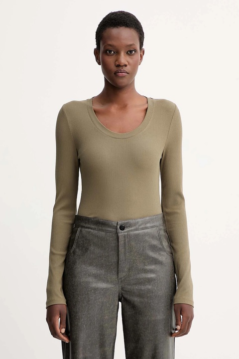 Calvin Klein longsleeve kolor zielony LV044D235G - zdjęcie produktu nr 1