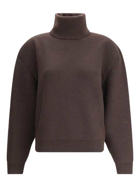 Saint Laurent turtleneck-ribbed sweater - Brown - zdjęcie produktu nr 1