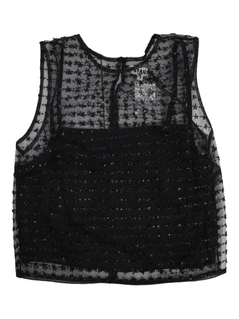 STAUD Seraphina star-embellished top - Black - zdjęcie produktu nr 1