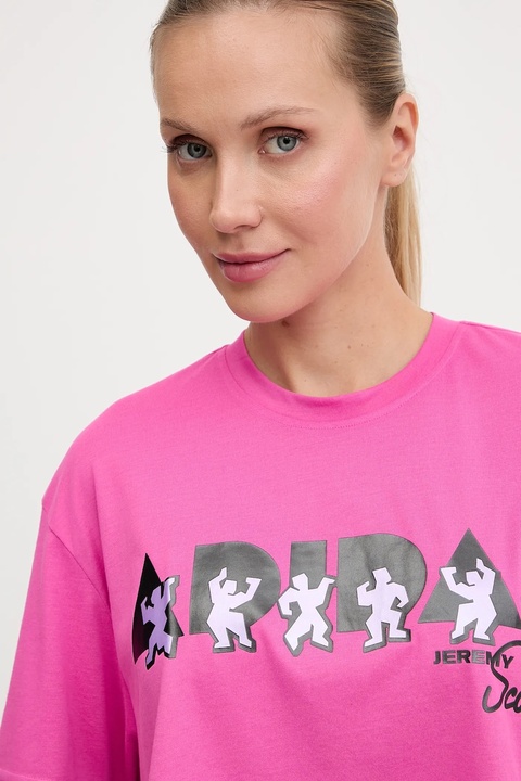 adidas Performance t-shirt treningowy PRIDE damski kolor różowy JL7612 - zdjęcie produktu nr 2