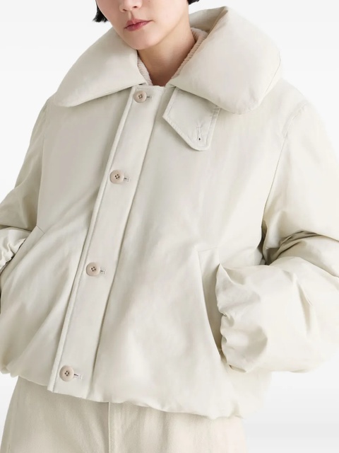 LEMAIRE bubble-collar puffer jacket - Neutrals - zdjęcie produktu nr 1