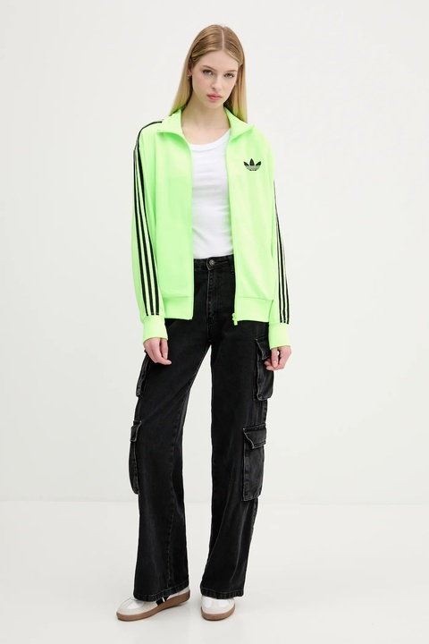 adidas Originals bluza Firebird damska kolor zielony z aplikacją JX7859 - zdjęcie produktu nr 2