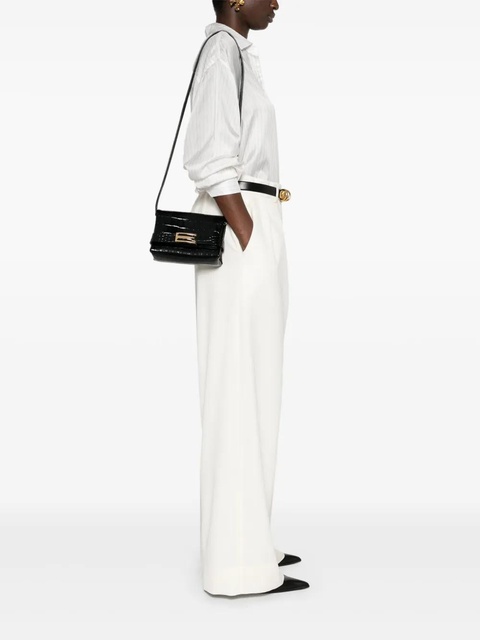 Victoria Beckham Frame embossed-crocodile crossbody bag - Black - zdjęcie produktu nr 2