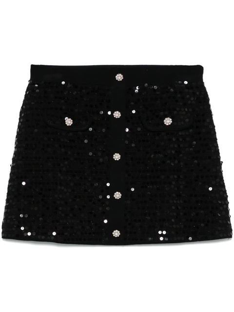 Maje sequinned mini skirt - Black - zdjęcie produktu nr 1