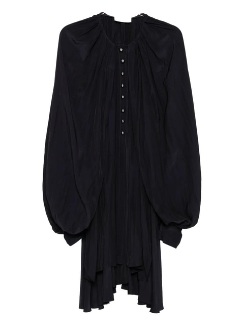 Lanvin pleated button-front mini dress - Purple - zdjęcie produktu nr 2