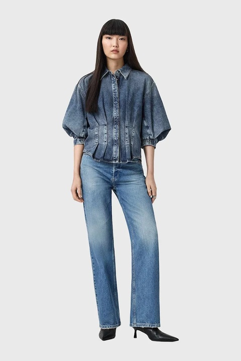 AllSaints jeansy BROOKLYN damskie high waist W027ED - zdjęcie produktu nr 1