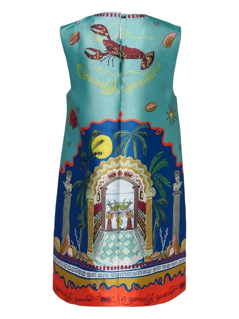 ALEMAIS Surrealist Summer sleeveless mini dress - Blue - zdjęcie produktu nr 2