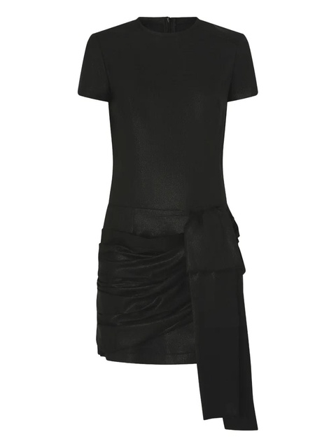 PINKO short-sleeve draped mini dress - Black - zdjęcie produktu nr 2