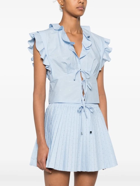 SANDRO rhinestone-embellished blouse - Blue - zdjęcie produktu nr 2