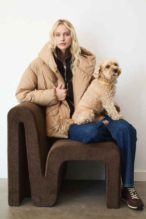 Medicine kurtka damska kolor beżowy przejściowa - zdjęcie produktu nr 1