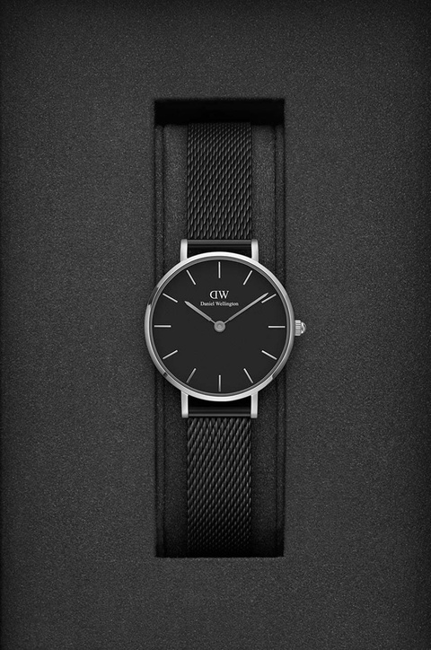 Daniel Wellington zegarek Petite 36 Ashfield damski kolor czarny - zdjęcie produktu nr 2