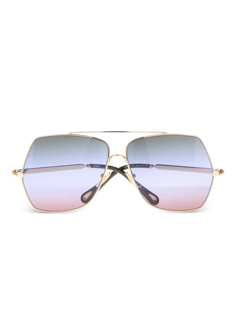 Chloé Aly geometric-frame sunglasses - Gold - zdjęcie produktu nr 1