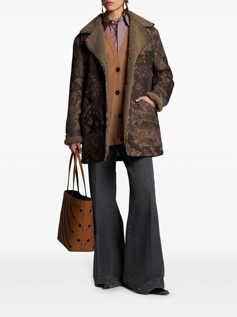 ETRO paisley-print shearling jacket - Brown - zdjęcie produktu nr 2