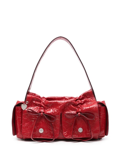 Acne Studios crinkled shoulder bag - Red - zdjęcie produktu nr 1