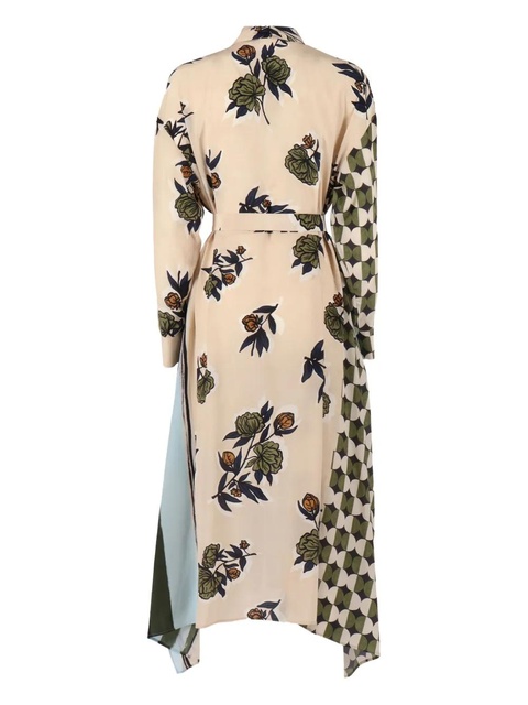 Weekend Max Mara Passo floral-print asymmetric dress - Neutrals - zdjęcie produktu nr 2