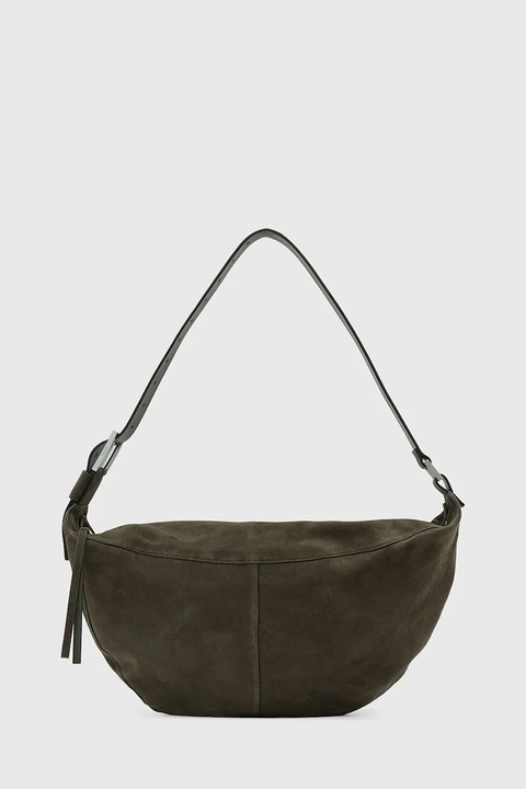 AllSaints torebka zamszowa LUNA kolor brązowy W388XD - zdjęcie produktu nr 1