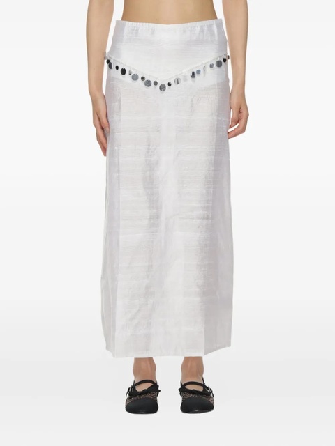 Gimaguas stud-embellished midi skirt - White - zdjęcie produktu nr 2