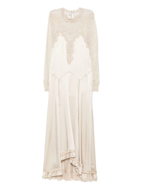 ISABEL MARANT lace ruffle-detail dress - Neutrals - zdjęcie produktu nr 1