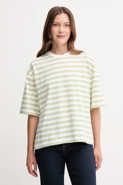 United Colors of Benetton t-shirt bawełniany damski kolor zielony 34N1D10AO - zdjęcie produktu nr 1