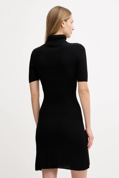 Guess sukienka z dodatkiem wełny JULIA kolor czarny mini dopasowana W5BK78 Z3OW2 - zdjęcie produktu nr 1