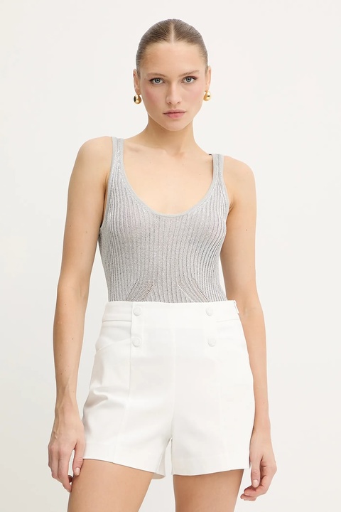 Morgan szorty damskie kolor biały gładkie high waist SHEON - zdjęcie produktu nr 2
