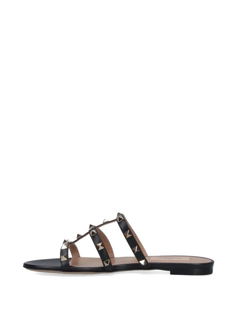 Valentino Garavani Rockstud three-strap sandals - Black - zdjęcie produktu nr 2