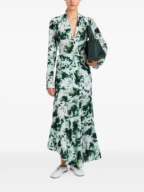 Proenza Schouler Adela printed blouse - Green - zdjęcie produktu nr 2