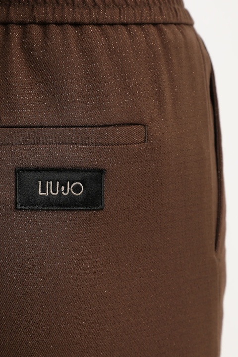 Liu Jo spodnie damskie kolor brązowy proste high waist MF5349 T159A - zdjęcie produktu nr 1