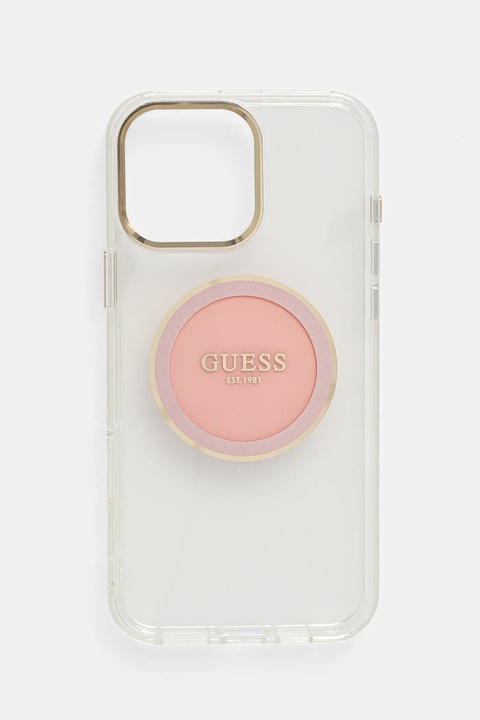 Guess etui na telefon iPhone 16 Pro Max kolor różowy GUHMP16XHTDRCEDP - zdjęcie produktu nr 1