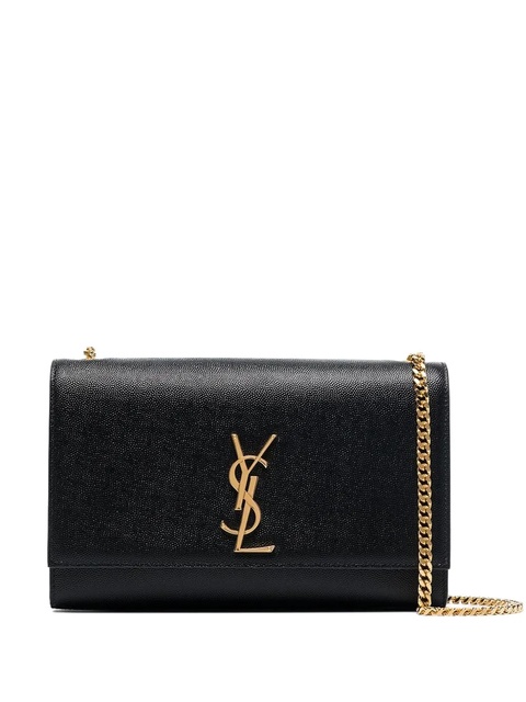 Saint Laurent logo-plaque chain shoulder bag - Black - zdjęcie produktu nr 1