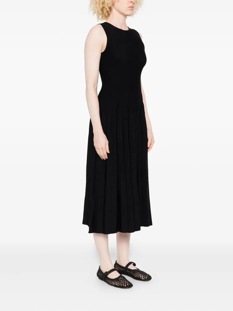 STAUD Eluse pleated sleeveless midi dress - Black - zdjęcie produktu nr 1