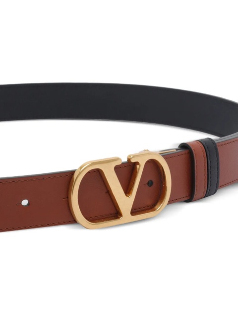 Valentino Garavani V-logo buckle leather belt - Brown - zdjęcie produktu nr 2