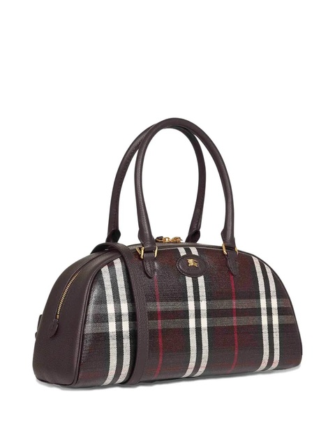 Burberry checked equestrian knight-detail tote bag - Brown - zdjęcie produktu nr 2