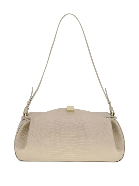 Yuzefi Oyster embossed-leather clutch bag - Neutrals - zdjęcie produktu nr 2