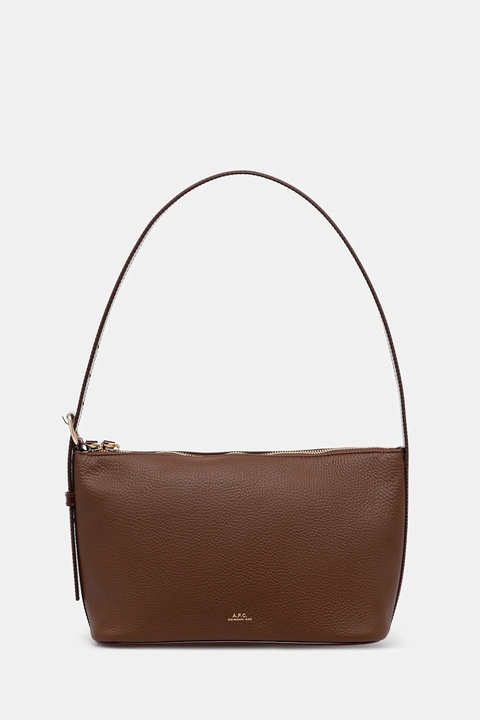 A.P.C. torebka bawełniana Sac Vera Shoulder kolor brązowy PXCBL.F61974 - zdjęcie produktu nr 1