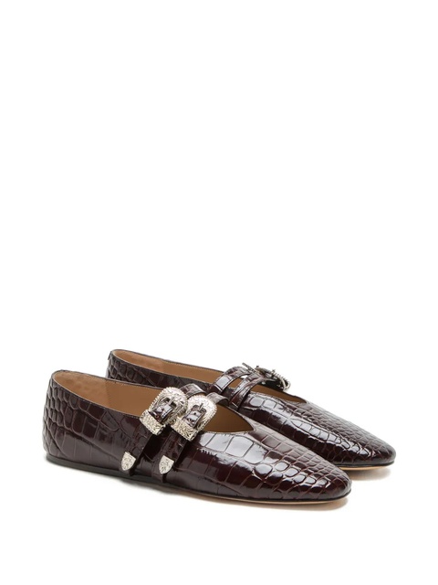 Le Monde Beryl Claudia leather ballet flats - Brown - zdjęcie produktu nr 1