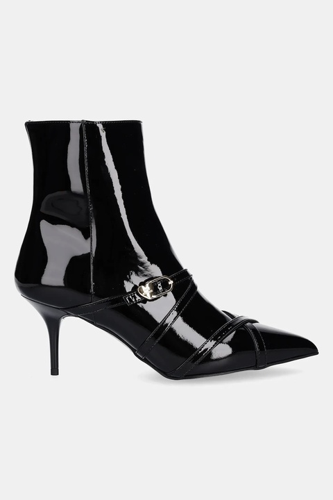 Love Moschino botki skórzane damskie kolor czarny na szpilce JA21047G1NIH0000 - zdjęcie produktu nr 2