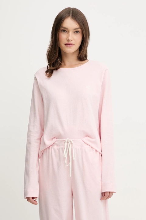 Lauren Ralph Lauren piżama bawełniana damska kolor różowy bawełniana ILN72453 - zdjęcie produktu nr 2