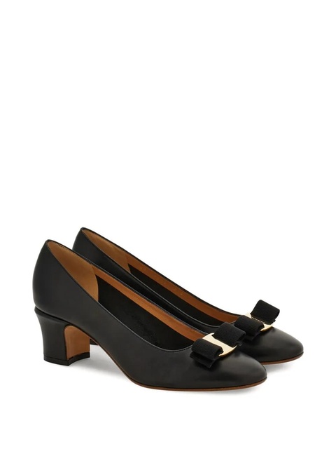 Ferragamo 50mm Vara bow block-heel pumps - Black - zdjęcie produktu nr 2