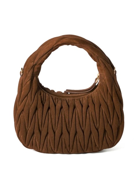 Miu Miu Wander matelassé tote bag - Brown - zdjęcie produktu nr 2