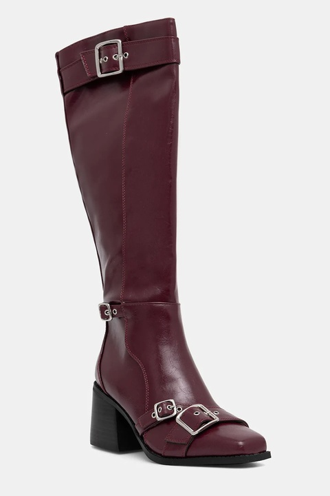 Steve Madden kozaki Z-Town damskie kolor bordowy na słupku 11004810 - zdjęcie produktu nr 1